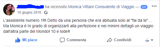 Recensioni Monica Vittani Consulente di viaggio